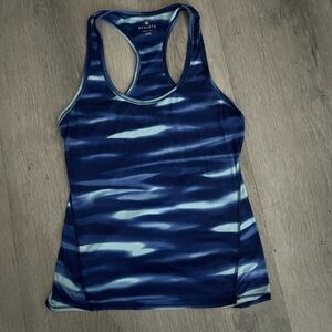 Athleta Dark & Light Blue Racerback Athletic Women’s Top XXS